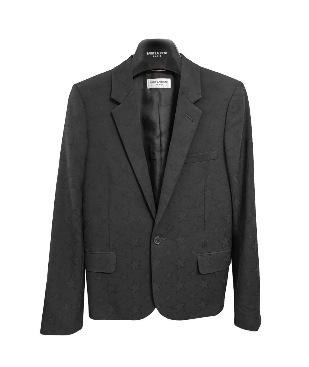SAINT LAURENT Черный шерстяной жакет/пиджак, фото 9