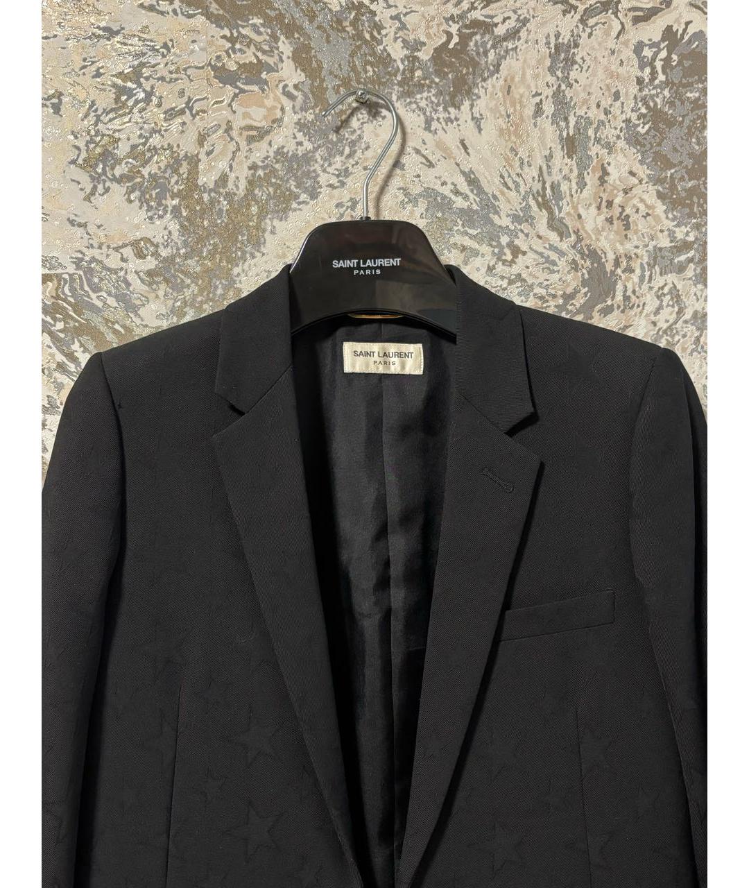 SAINT LAURENT Черный шерстяной жакет/пиджак, фото 4
