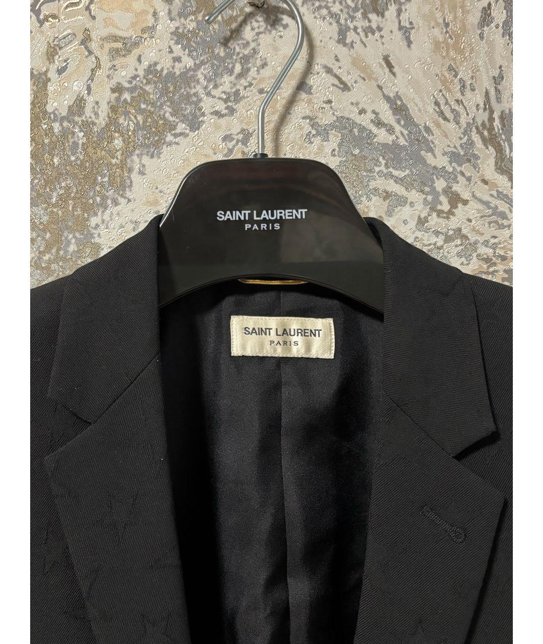 SAINT LAURENT Черный шерстяной жакет/пиджак, фото 5