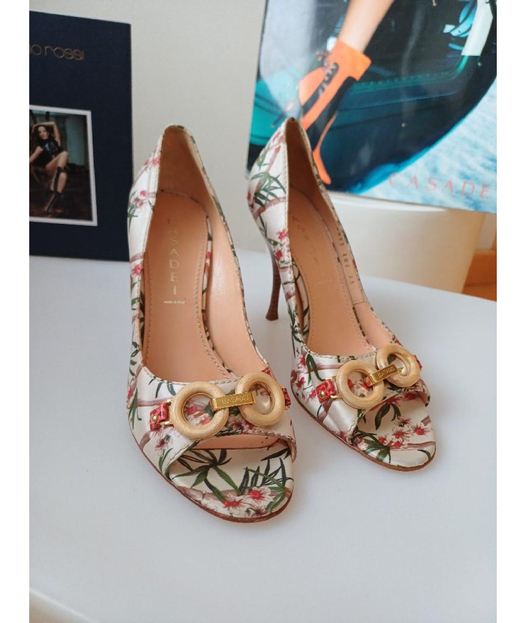 CASADEI Мульти текстильные туфли, фото 4