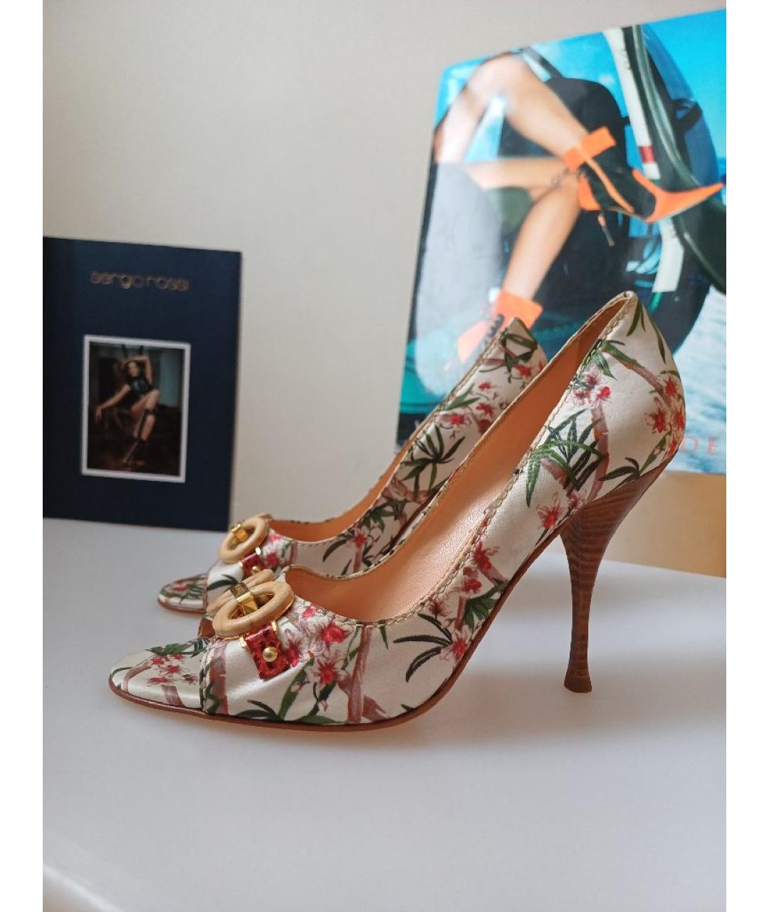 CASADEI Мульти текстильные туфли, фото 6