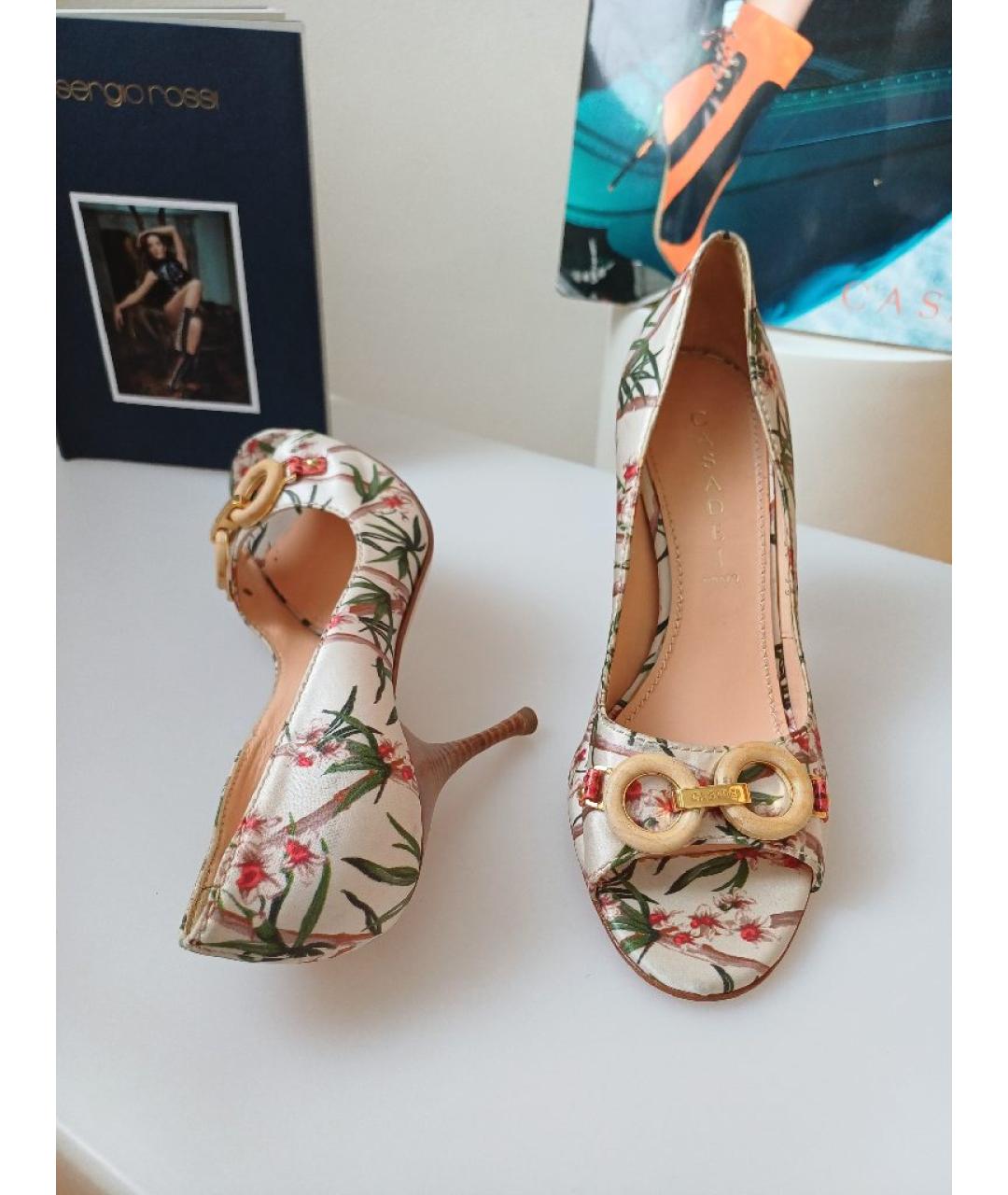 CASADEI Мульти текстильные туфли, фото 3