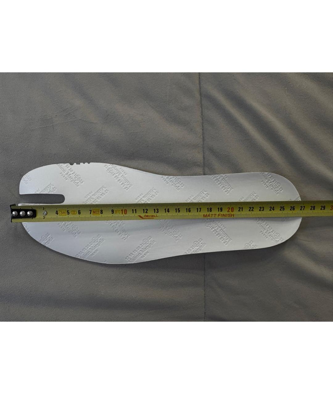 MAISON MARGIELA Белые текстильные низкие кроссовки / кеды, фото 3