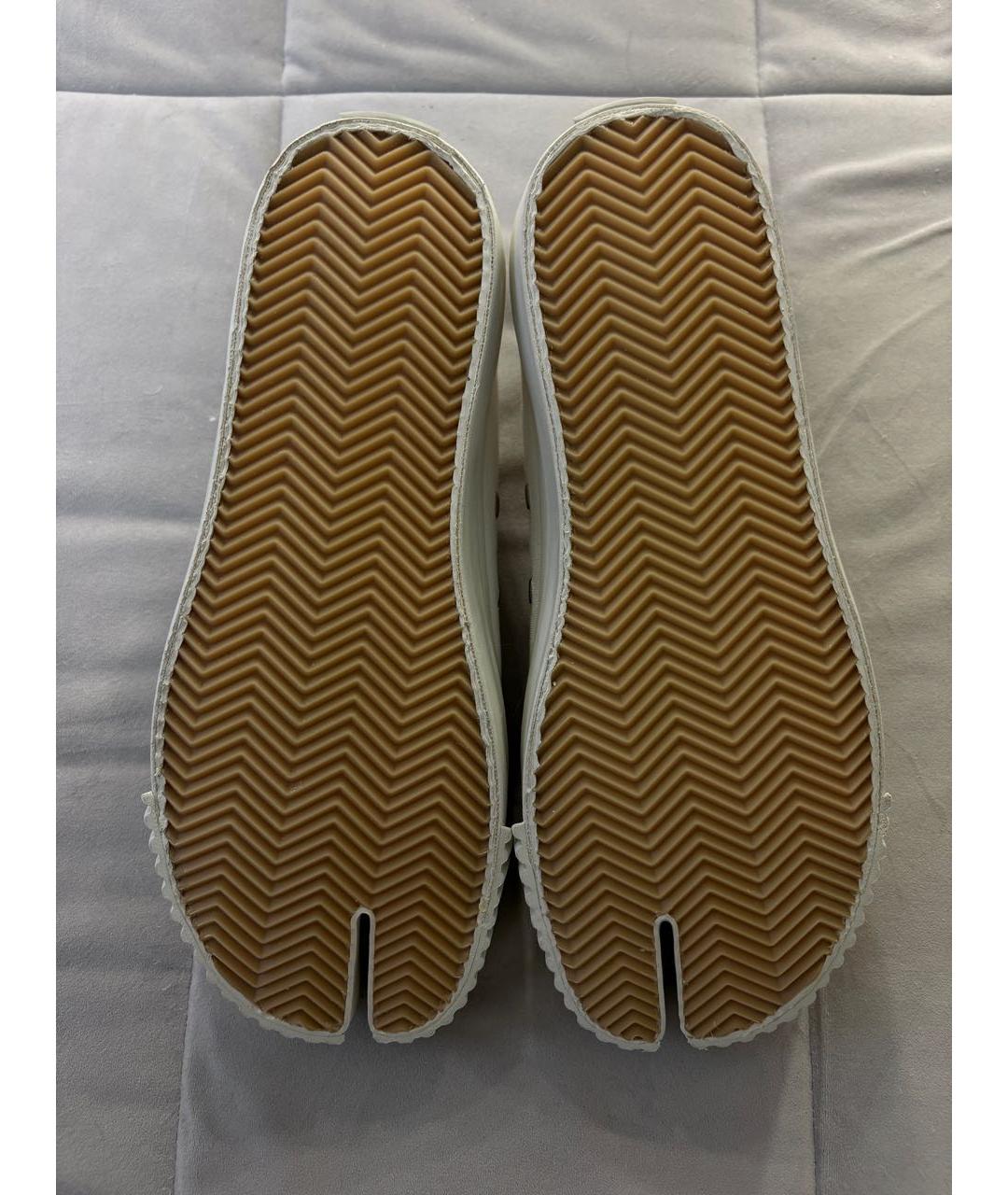 MAISON MARGIELA Белые текстильные низкие кроссовки / кеды, фото 5