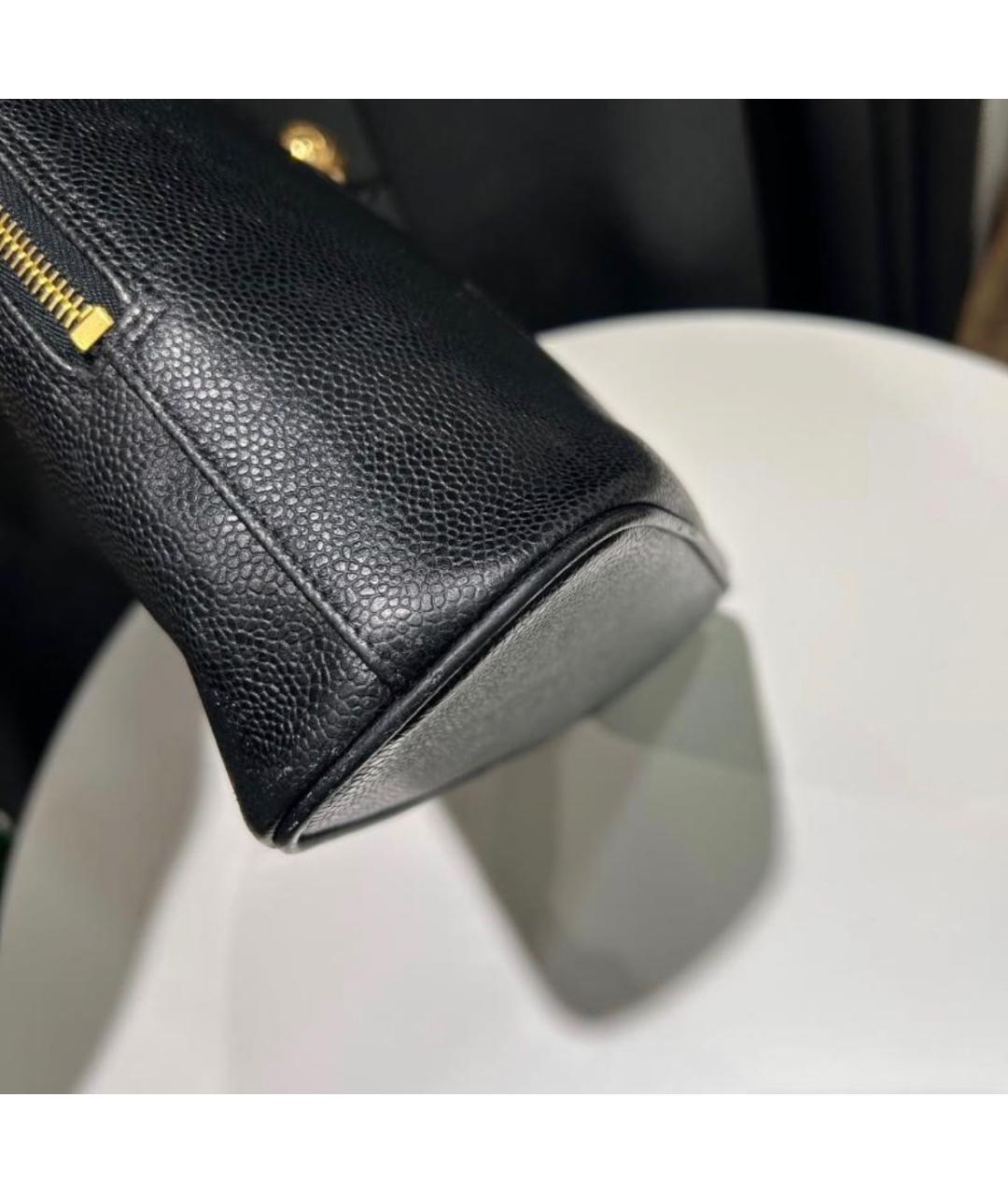 CHANEL Черная кожаная сумка тоут, фото 7