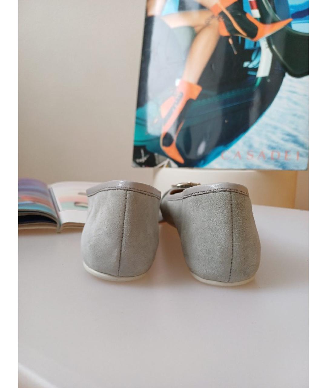CESARE PACIOTTI Голубые замшевые балетки, фото 6