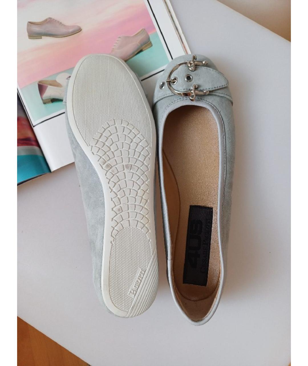 CESARE PACIOTTI Голубые замшевые балетки, фото 7