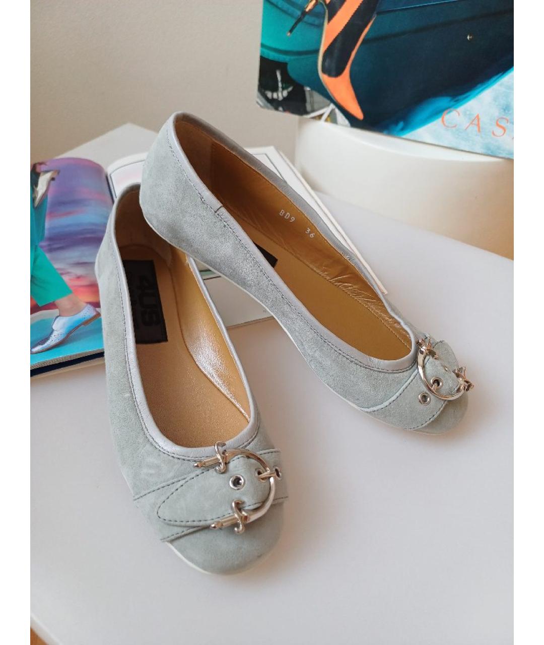 CESARE PACIOTTI Голубые замшевые балетки, фото 2