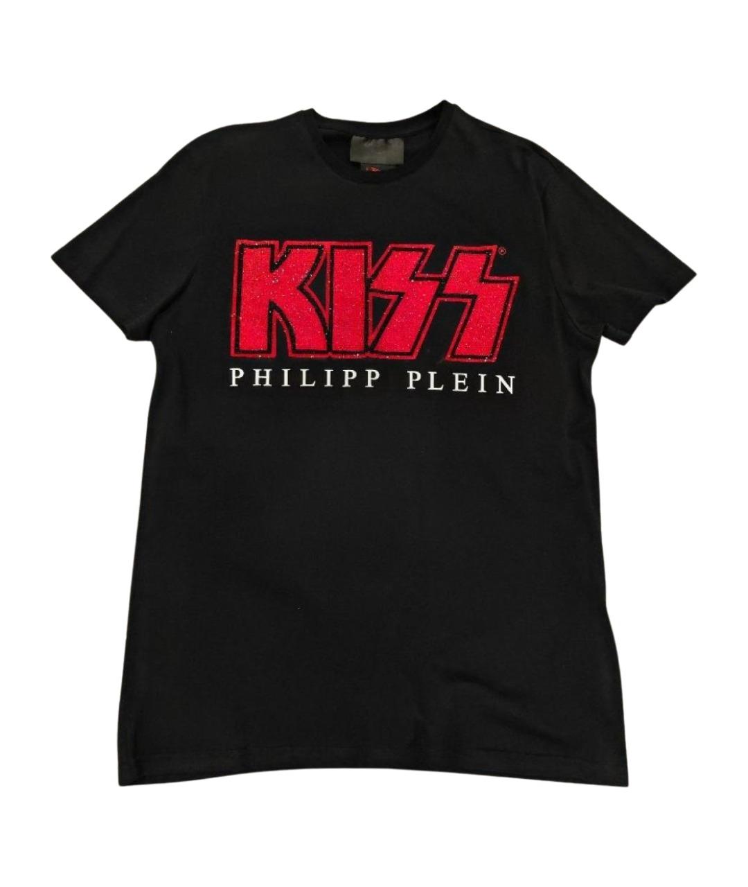 PHILIPP PLEIN Черная хлопковая футболка, фото 1