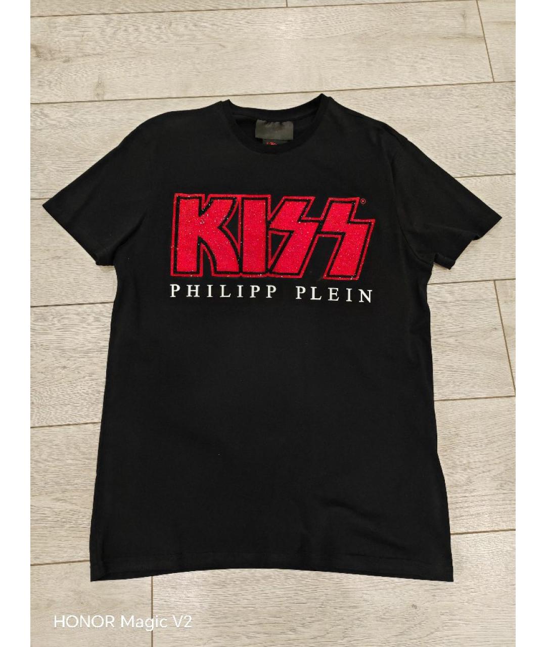 PHILIPP PLEIN Черная хлопковая футболка, фото 4