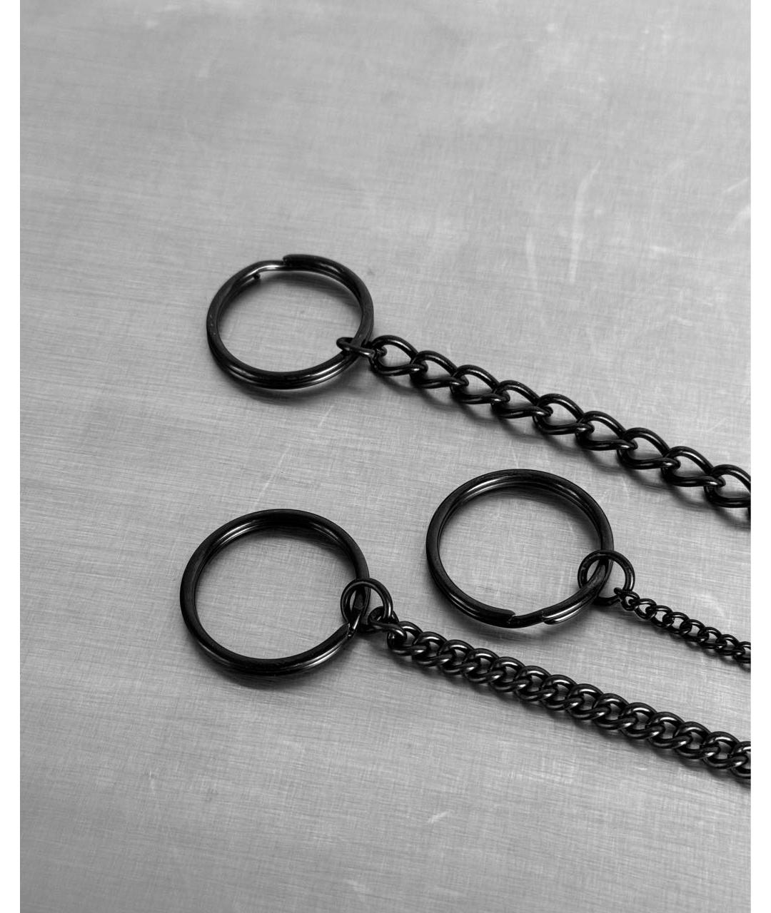 ANN DEMEULEMEESTER Черная металлическая цепочка/подвеска, фото 3
