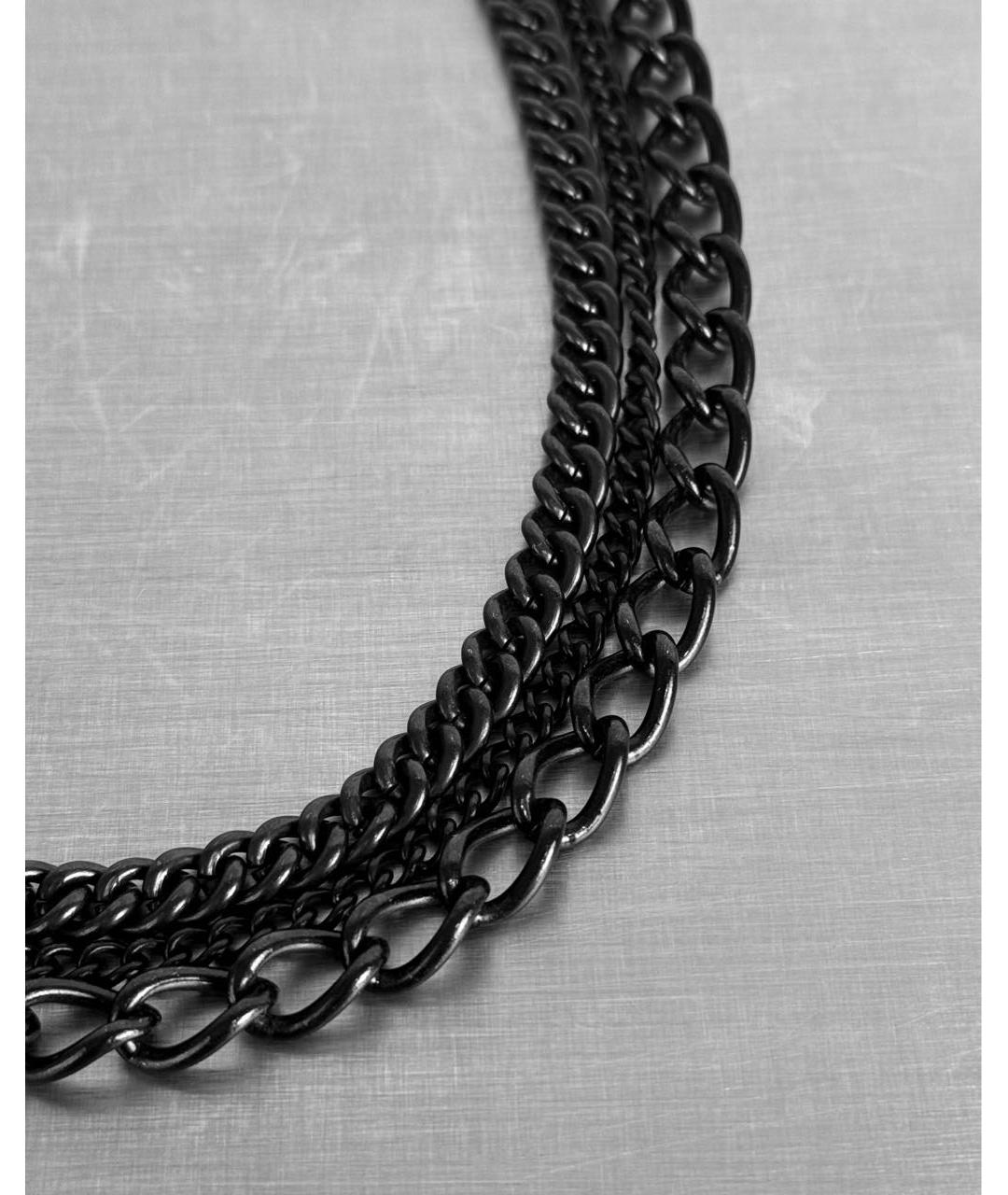 ANN DEMEULEMEESTER Черная металлическая цепочка/подвеска, фото 5