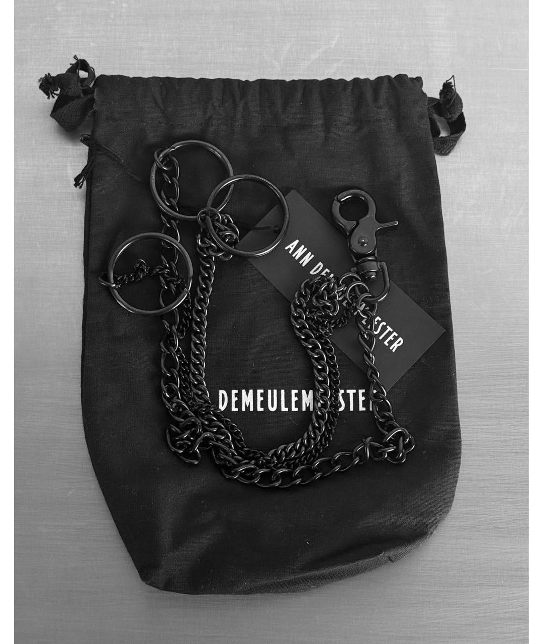 ANN DEMEULEMEESTER Черная металлическая цепочка/подвеска, фото 2