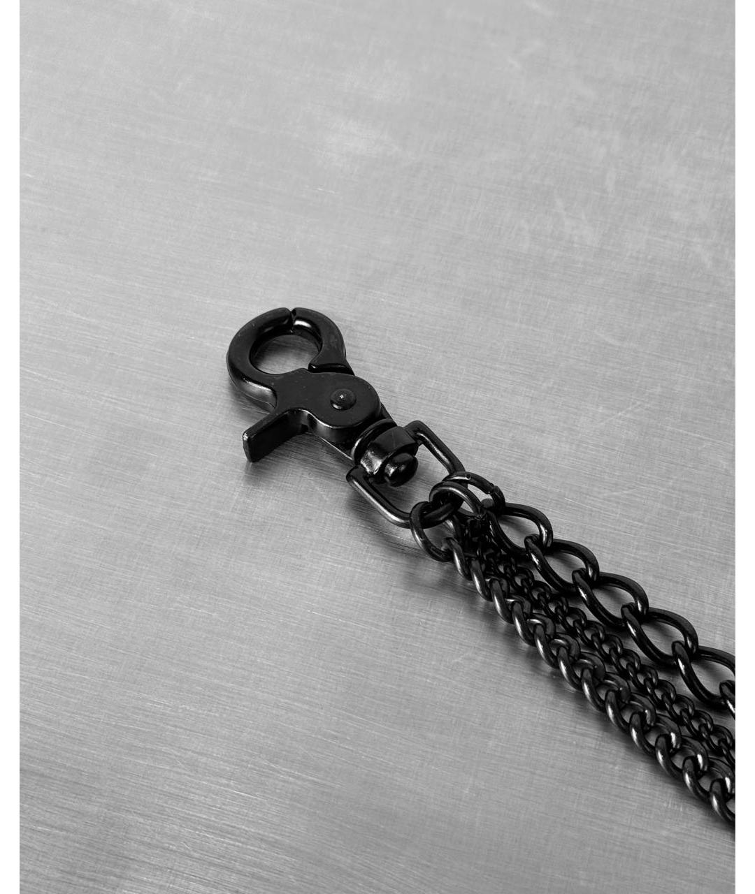 ANN DEMEULEMEESTER Черная металлическая цепочка/подвеска, фото 4