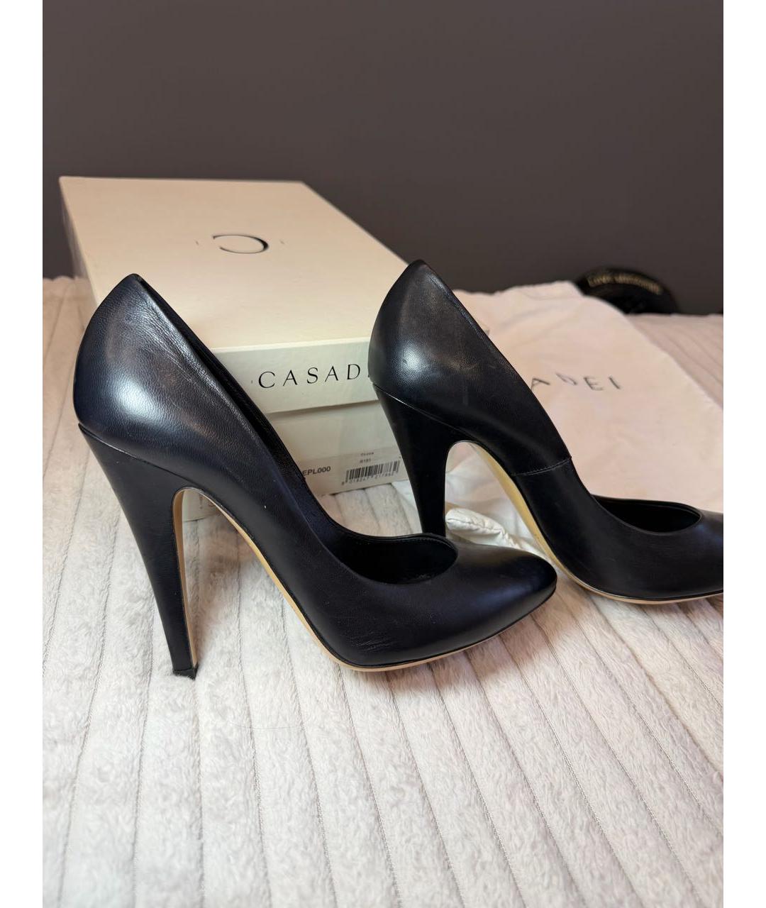 CASADEI Черные кожаные туфли, фото 7