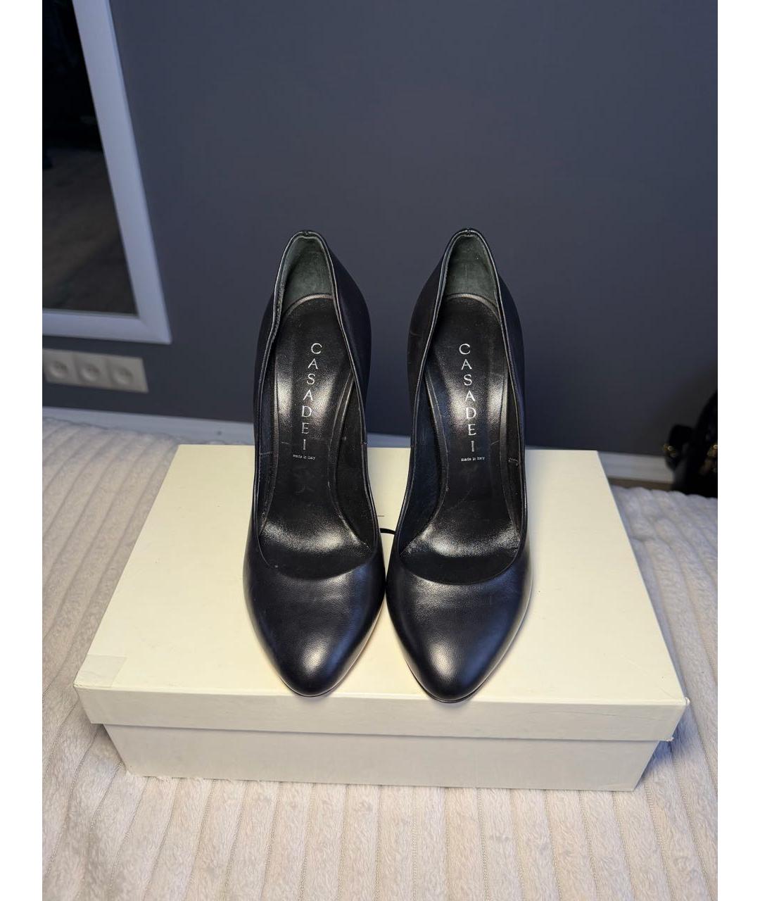 CASADEI Черные кожаные туфли, фото 2