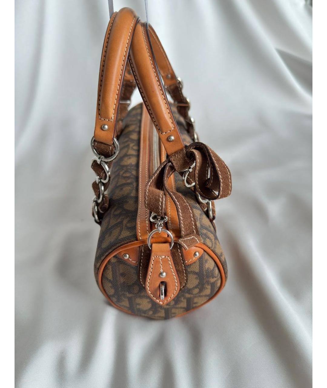 CHRISTIAN DIOR Коричневая сумка с короткими ручками, фото 8