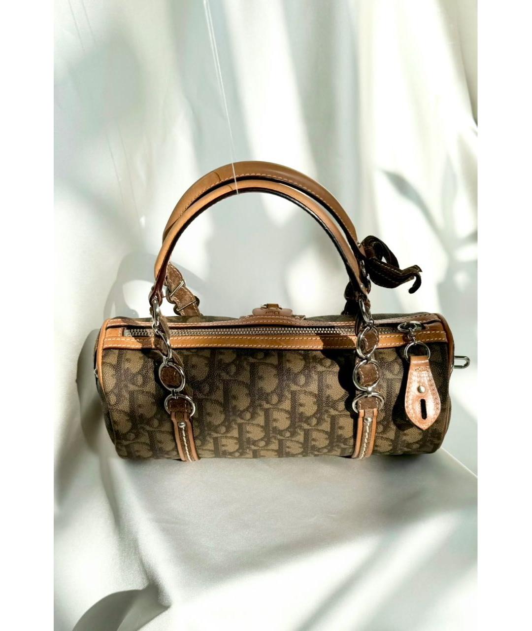 CHRISTIAN DIOR Коричневая сумка с короткими ручками, фото 4