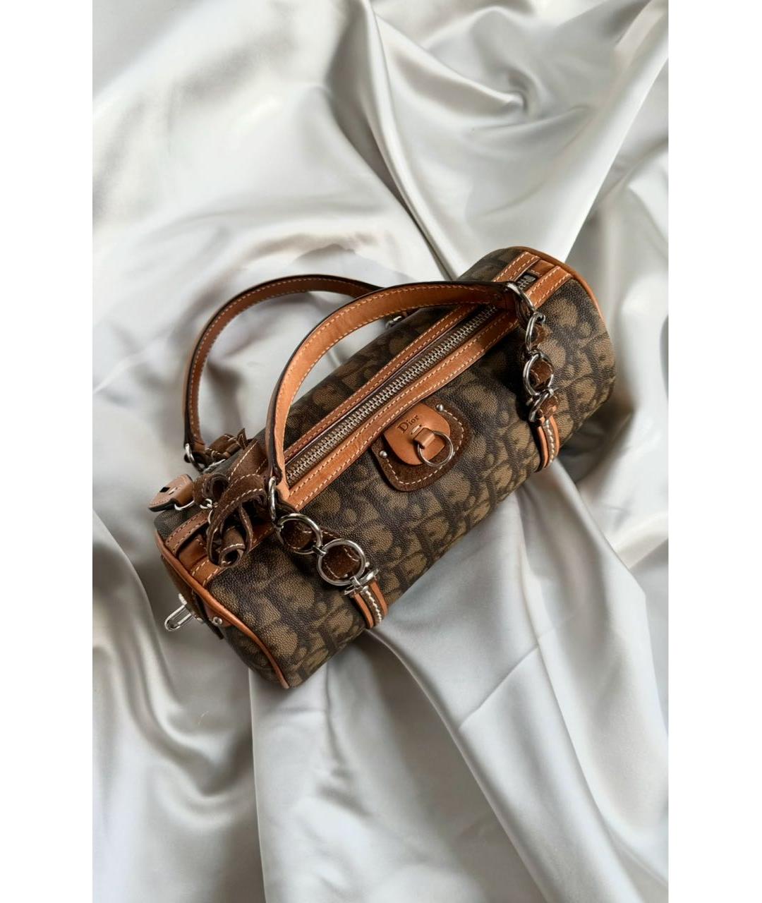 CHRISTIAN DIOR Коричневая сумка с короткими ручками, фото 3