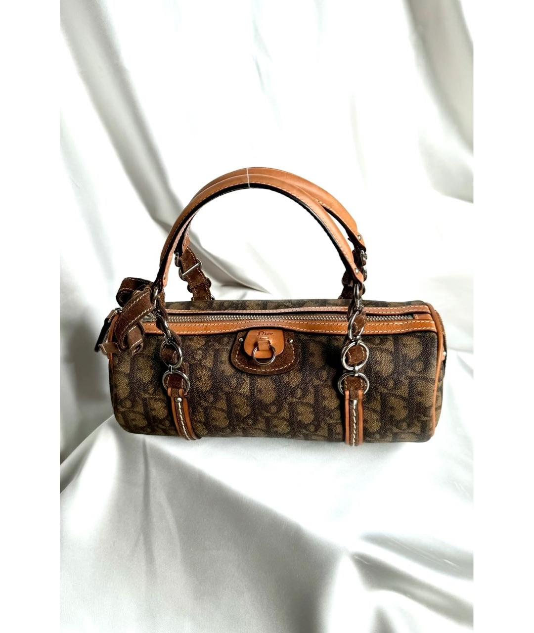 CHRISTIAN DIOR Коричневая сумка с короткими ручками, фото 2