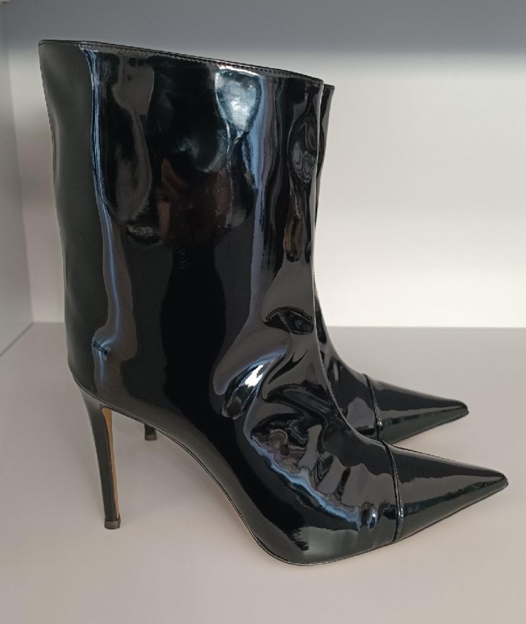 ALEXANDRE VAUTHIER Черные ботильоны из лакированной кожи, фото 5