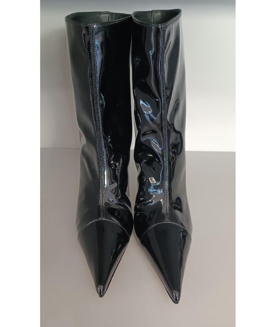 ALEXANDRE VAUTHIER Черные ботильоны из лакированной кожи, фото 2