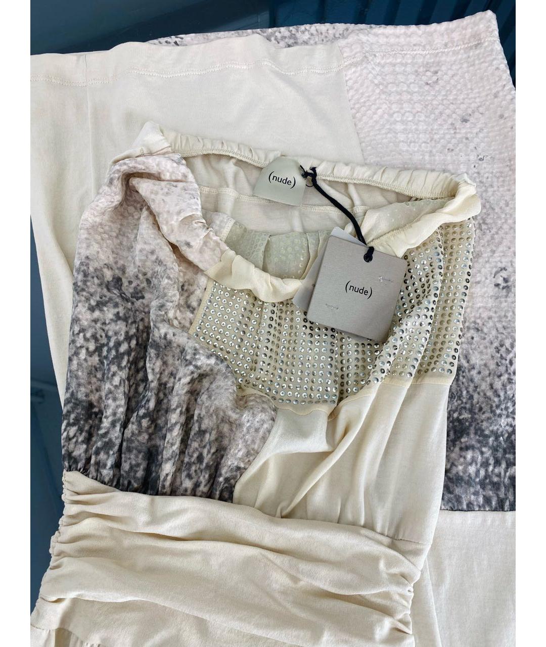 NUDE Бежевое хлопковое платье, фото 3