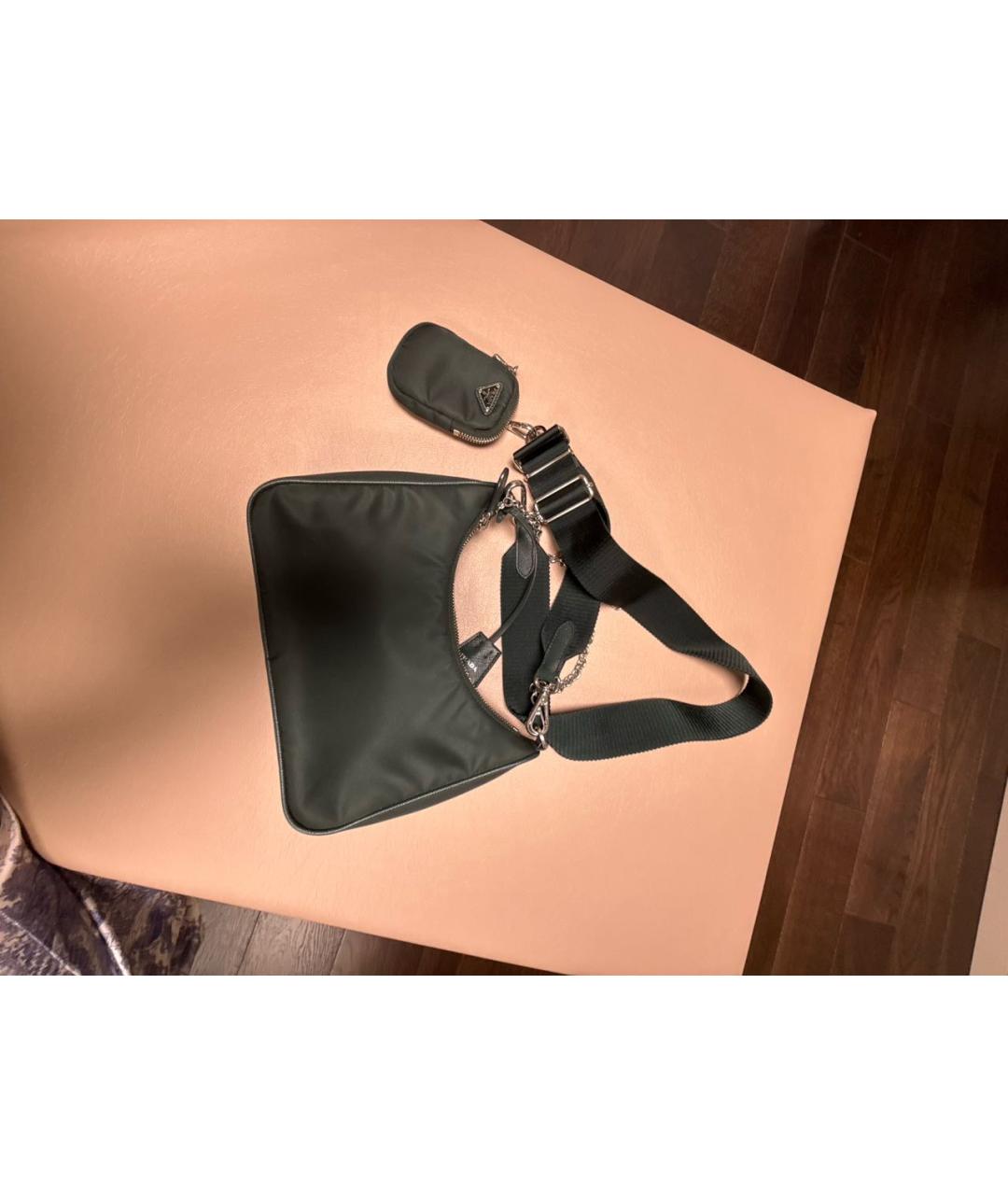 PRADA Зеленая тканевая сумка через плечо, фото 3