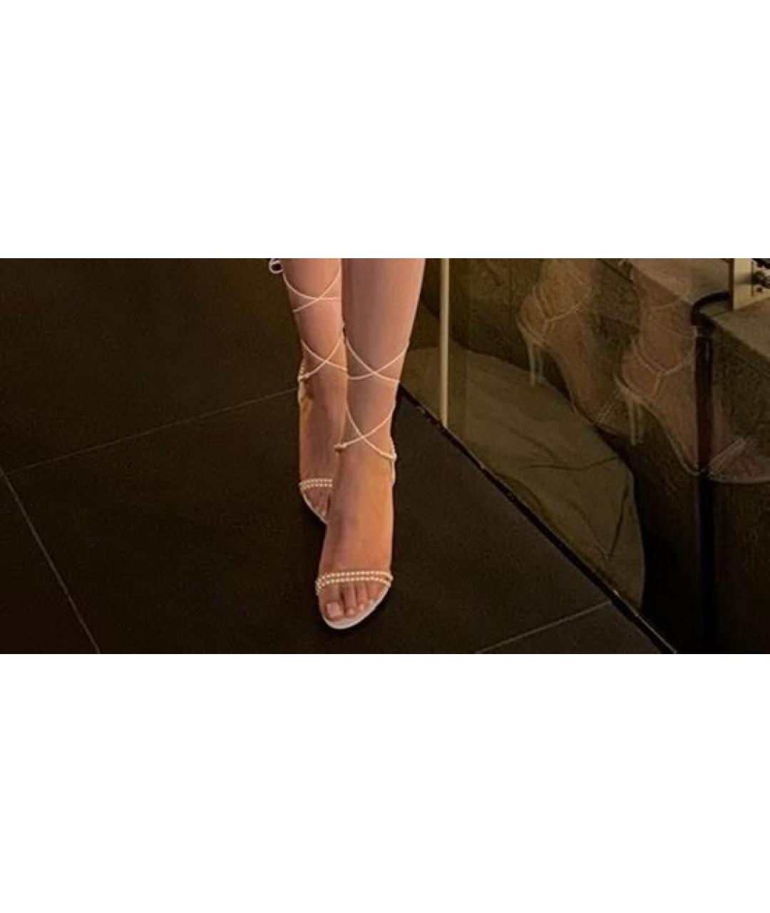 SAINT LAURENT Белые кожаные туфли, фото 6