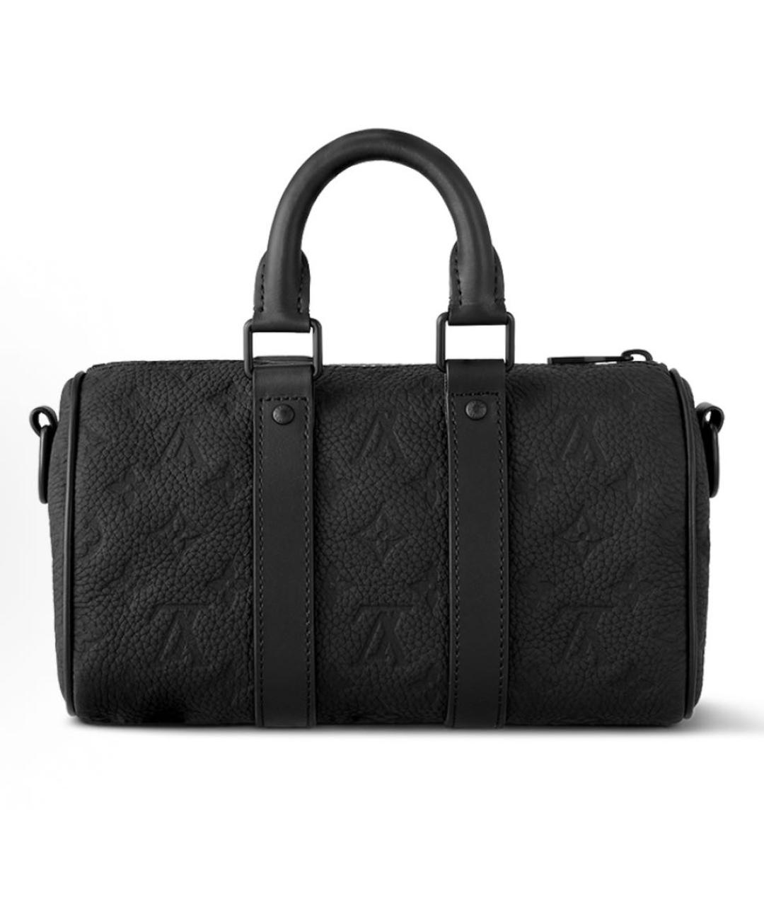 LOUIS VUITTON Черная кожаная сумка на плечо, фото 3