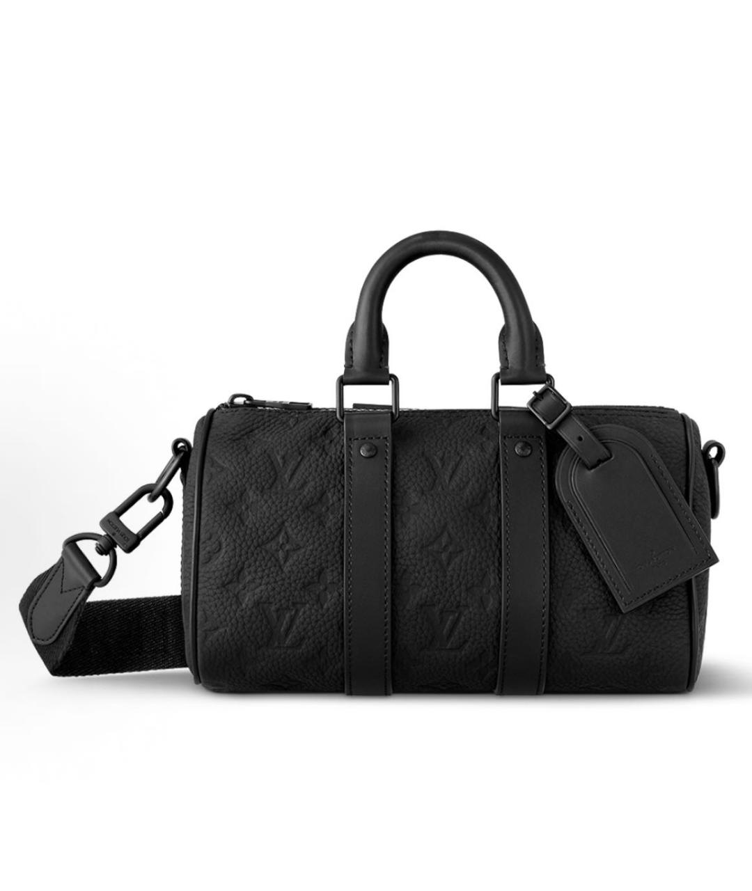 LOUIS VUITTON Черная кожаная сумка на плечо, фото 5