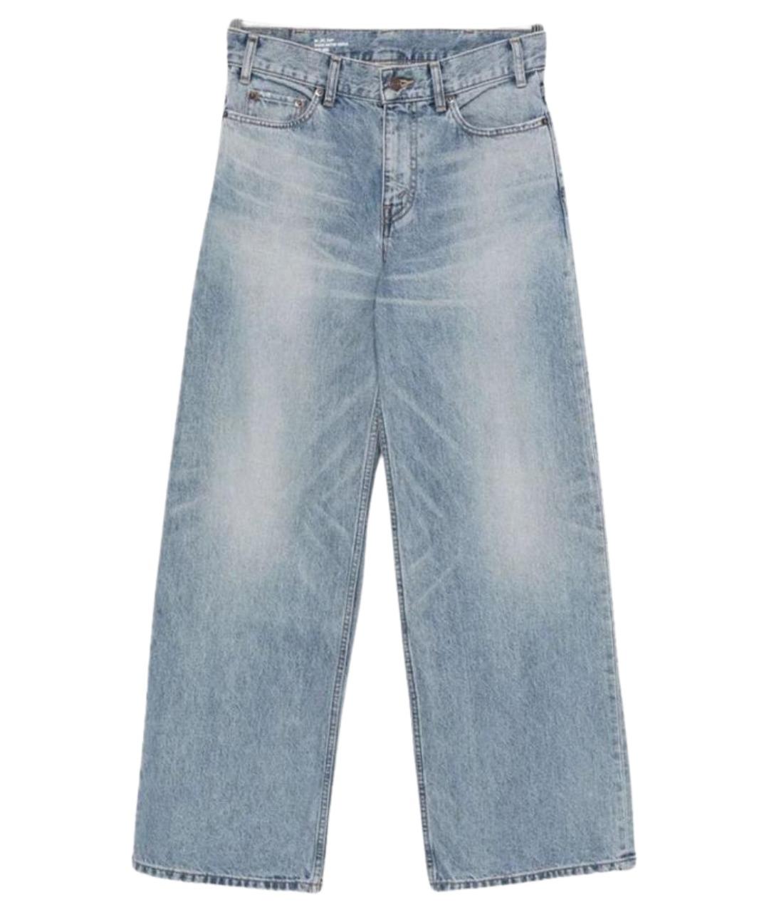 CELINE Голубые хлопковые прямые джинсы, фото 1