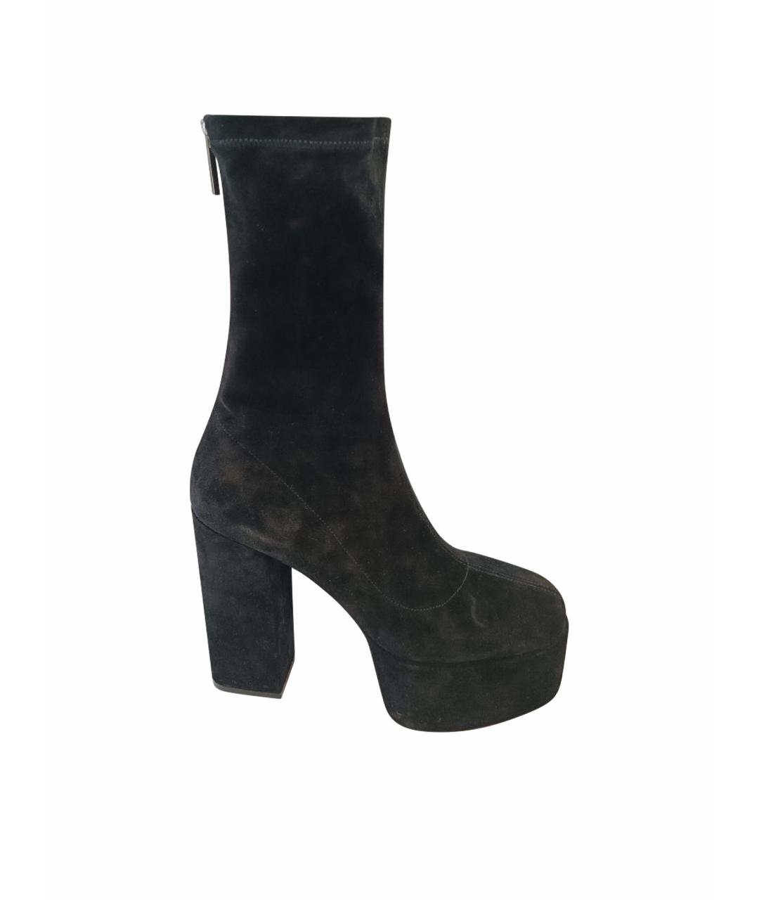 PARIS TEXAS Черные замшевые ботильоны, фото 1