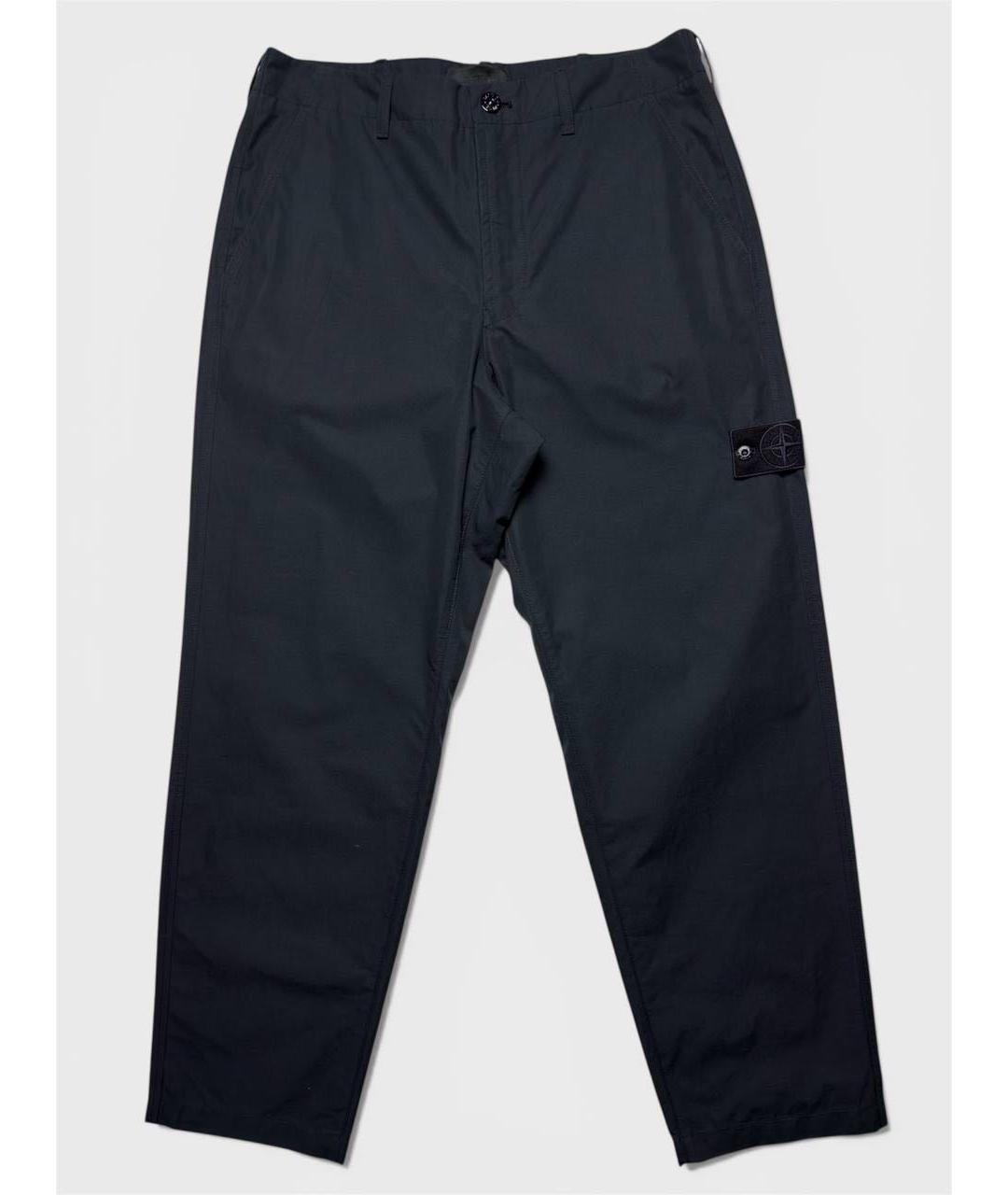 STONE ISLAND Темно-синие повседневные брюки, фото 6