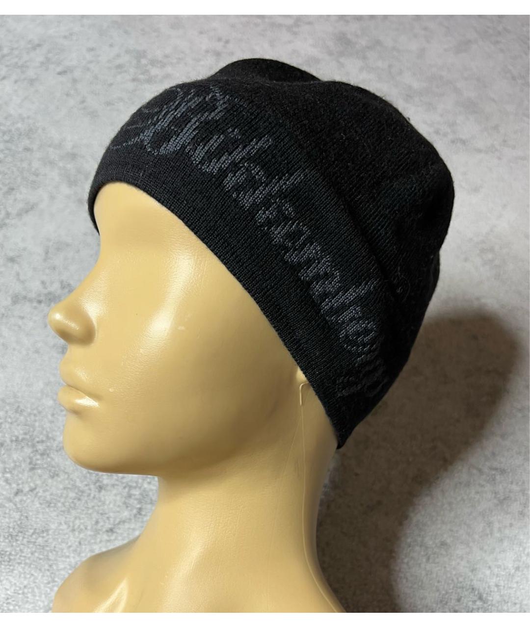 BIKKEMBERGS Черная шерстяная шапка, фото 4