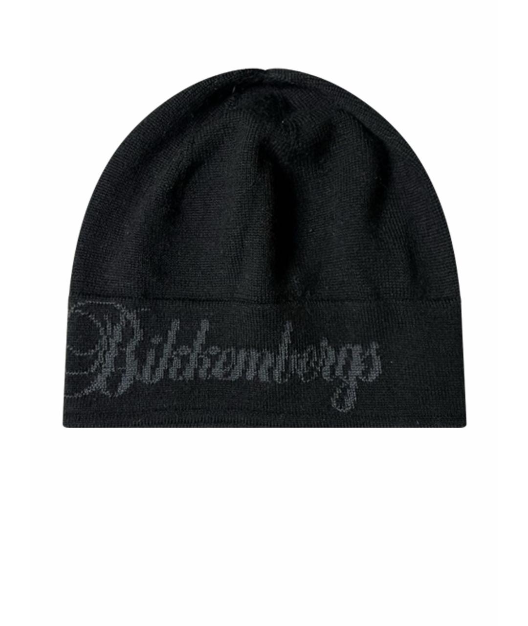 BIKKEMBERGS Черная шерстяная шапка, фото 1