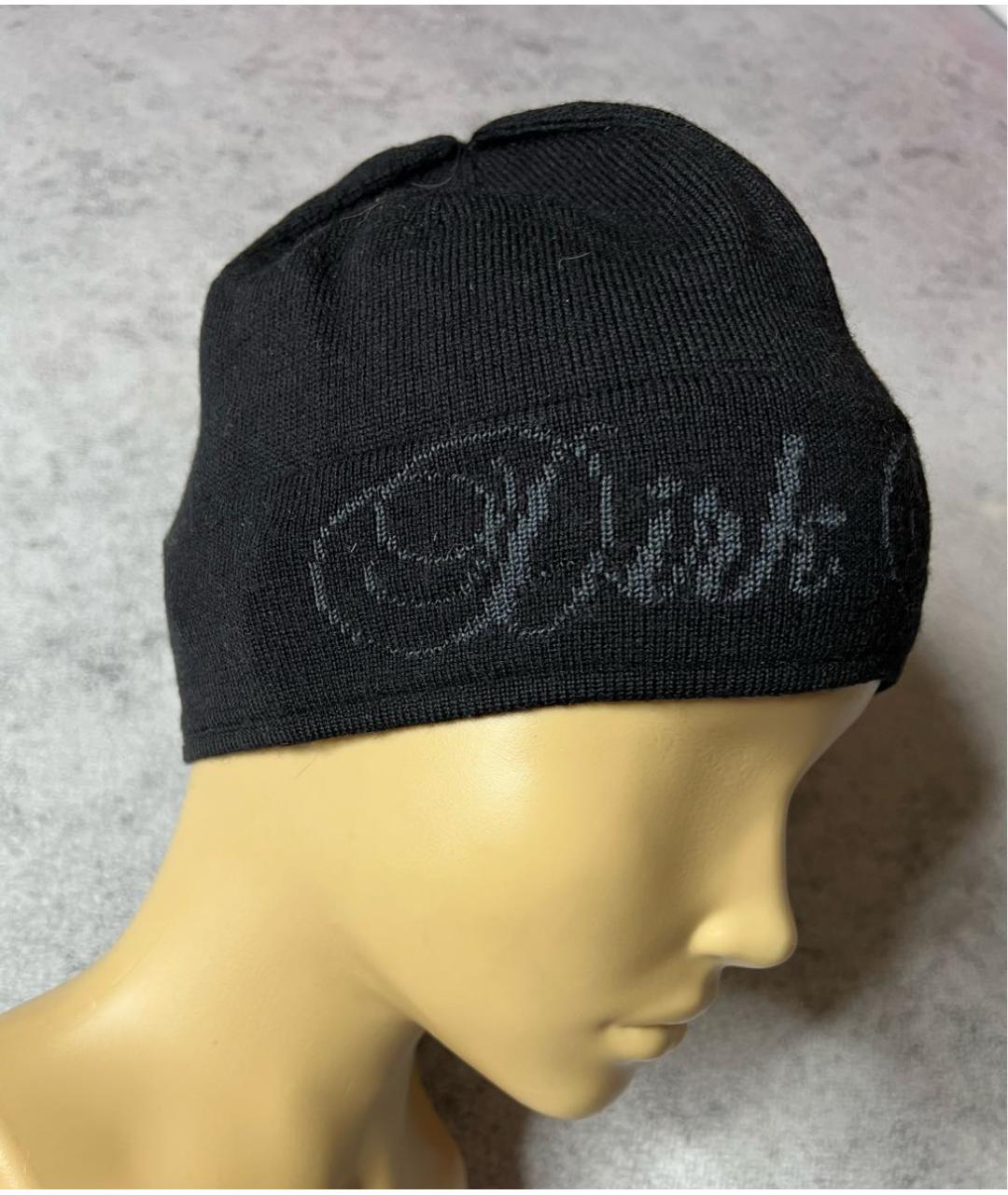 BIKKEMBERGS Черная шерстяная шапка, фото 3