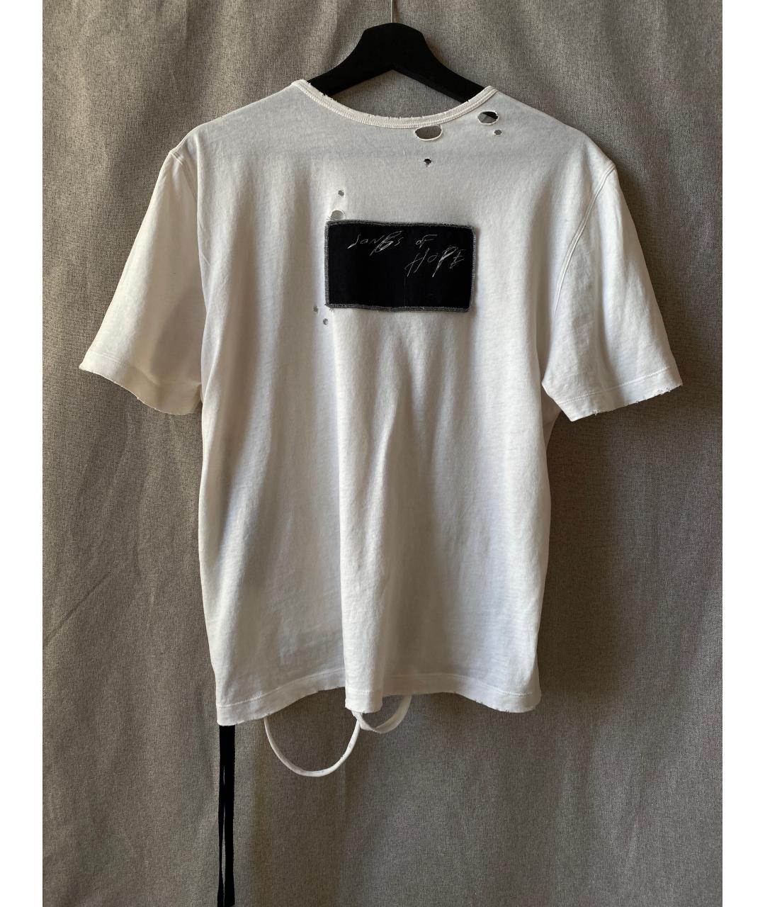 ANN DEMEULEMEESTER Белая хлопковая футболка, фото 3