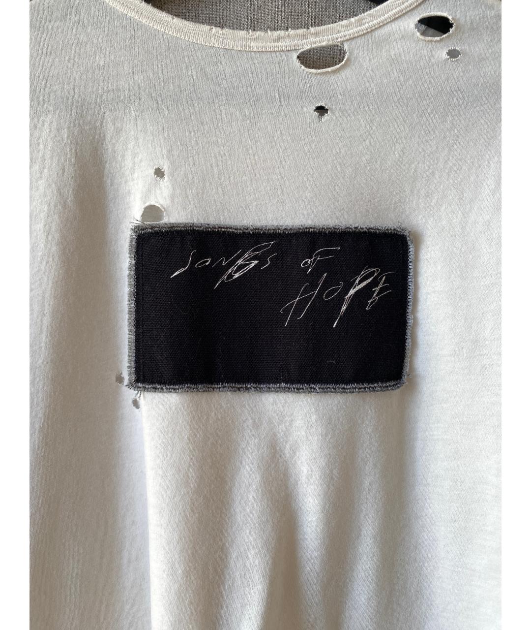 ANN DEMEULEMEESTER Белая хлопковая футболка, фото 5