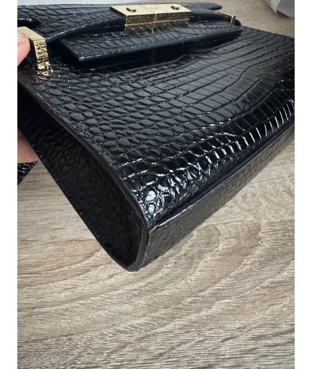 SAINT LAURENT Черная кожаная сумка через плечо, фото 4