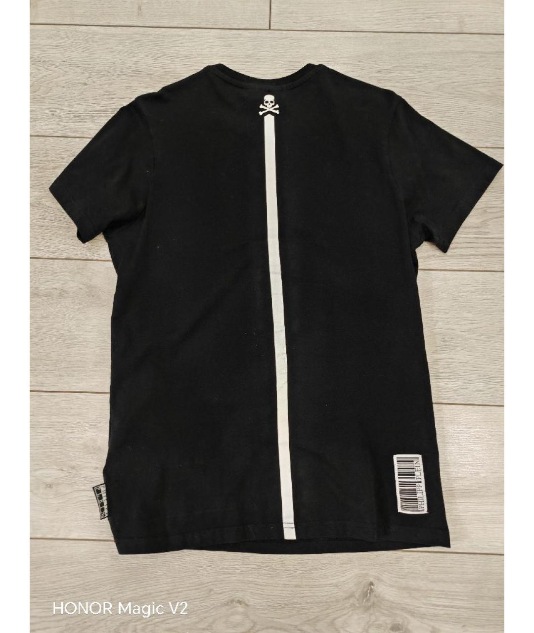 PHILIPP PLEIN Черная хлопковая футболка, фото 2