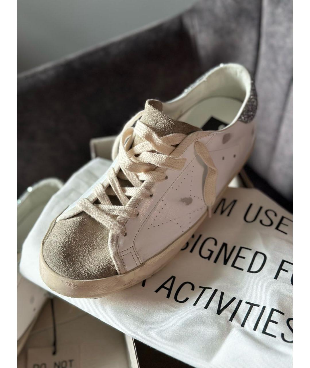 GOLDEN GOOSE DELUXE BRAND Белые кожаные кеды, фото 2