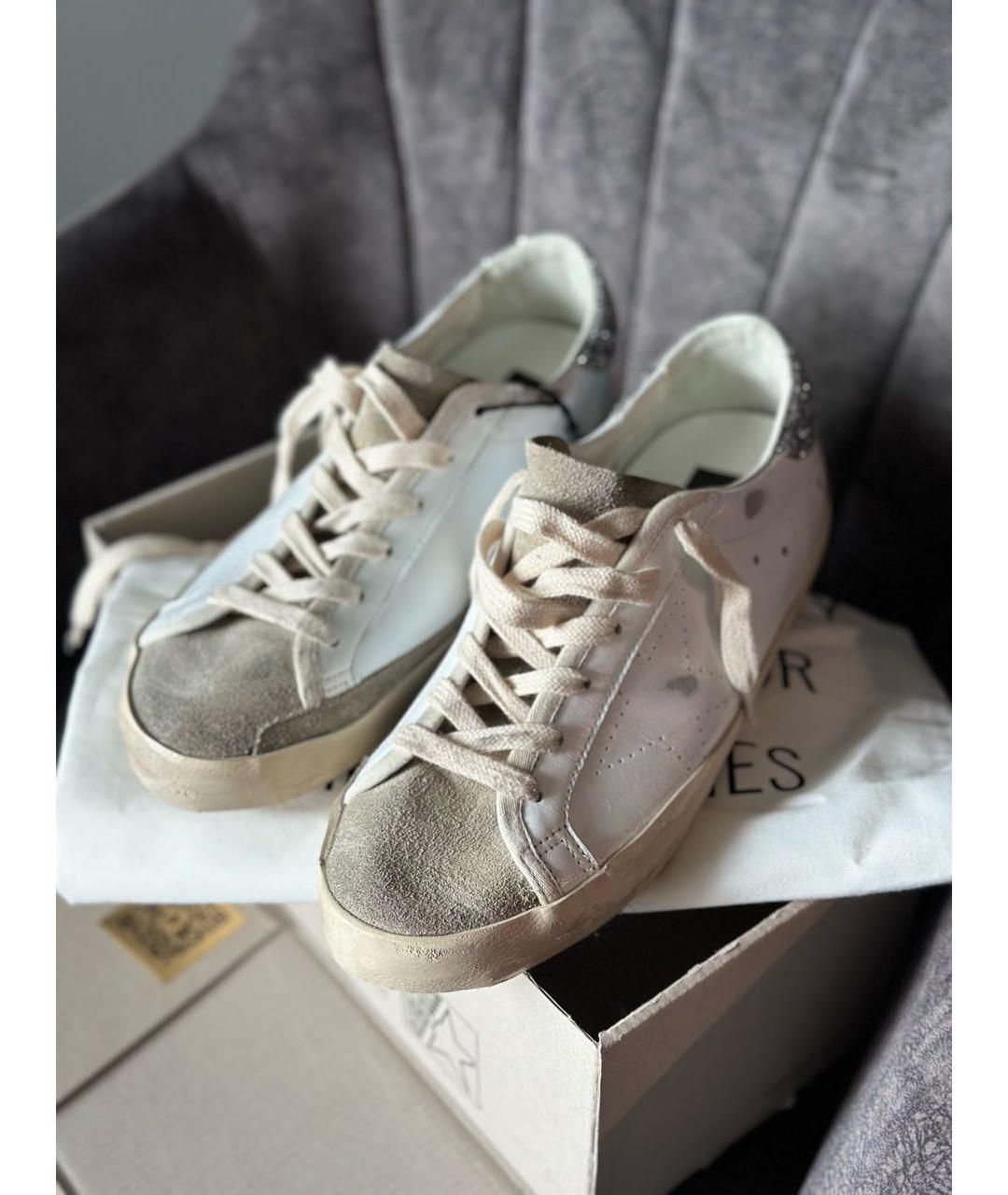 GOLDEN GOOSE DELUXE BRAND Белые кожаные кеды, фото 3