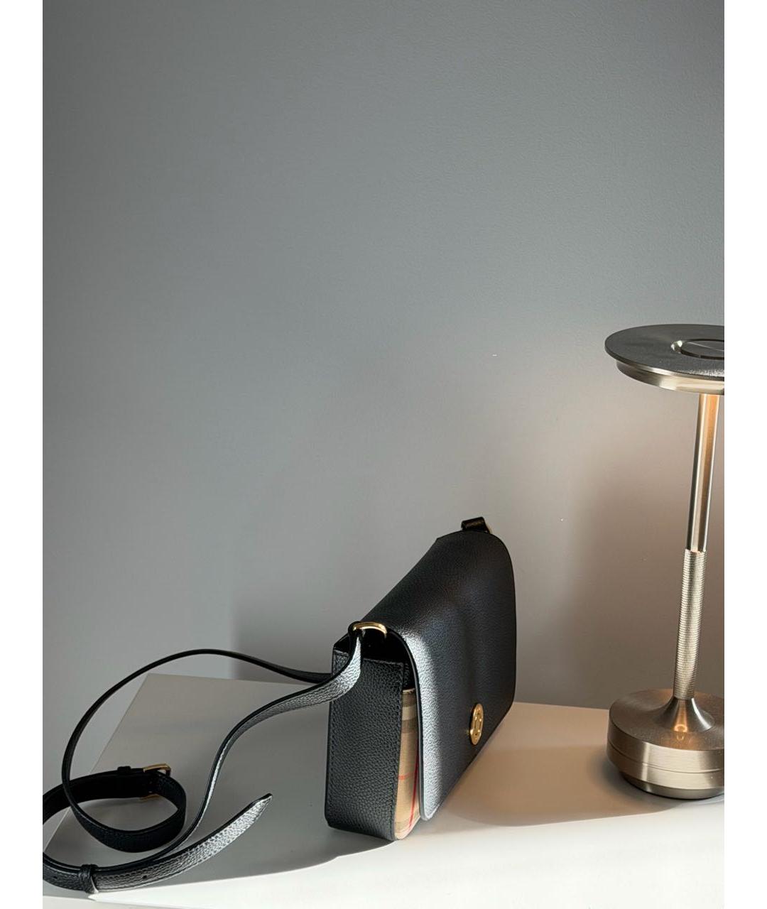 BURBERRY Черная кожаная сумка через плечо, фото 3