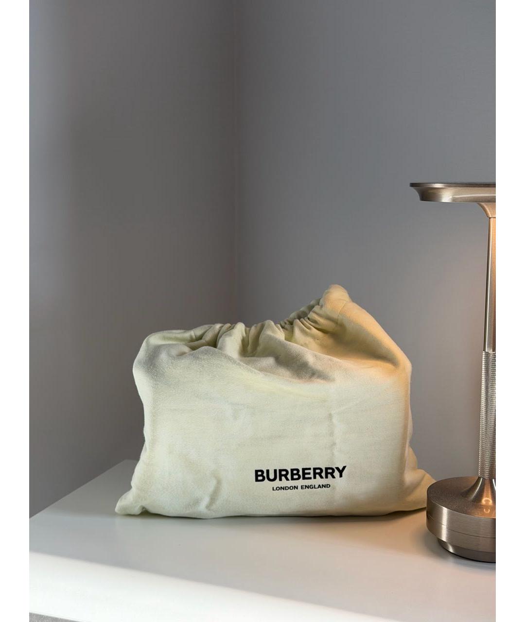 BURBERRY Черная кожаная сумка через плечо, фото 6