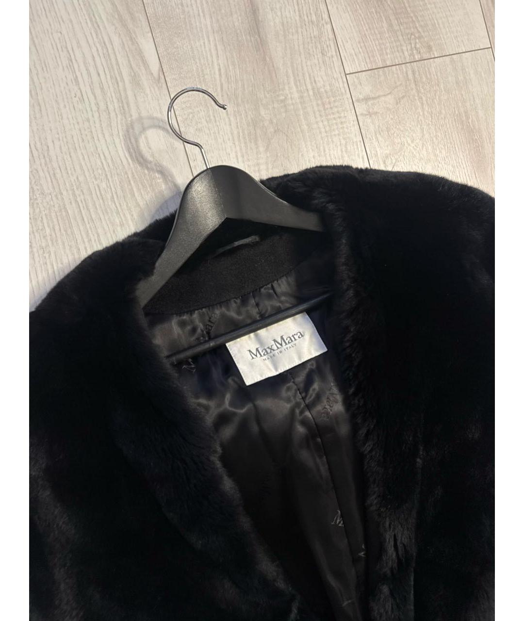 MAX MARA Черное шерстяное пальто, фото 4