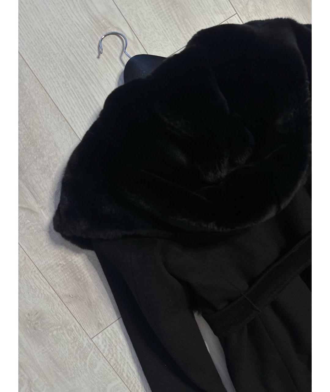 MAX MARA Черное шерстяное пальто, фото 5