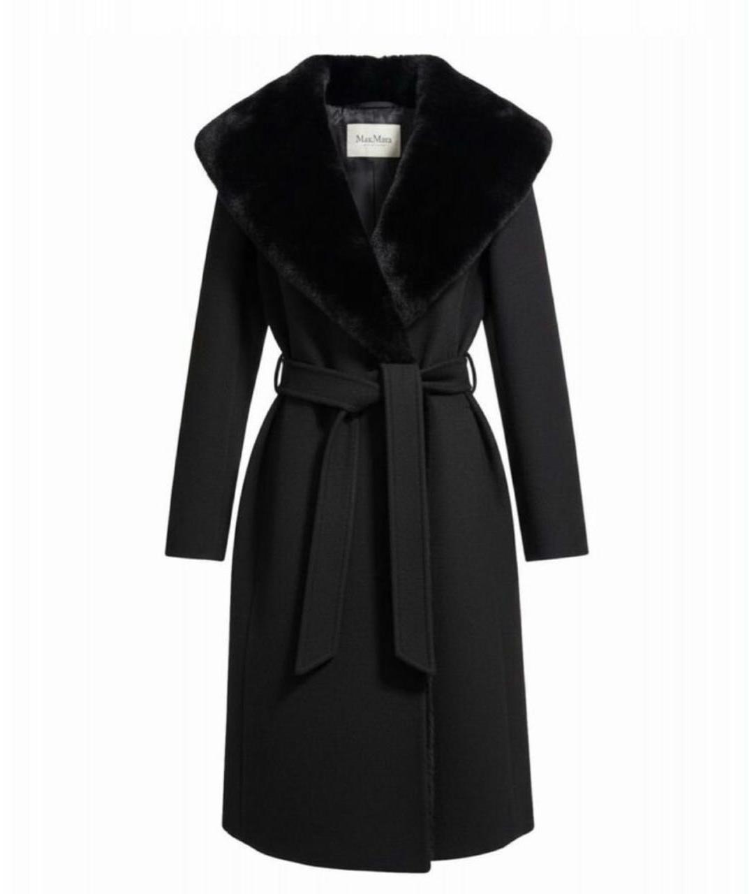 MAX MARA Черное шерстяное пальто, фото 9