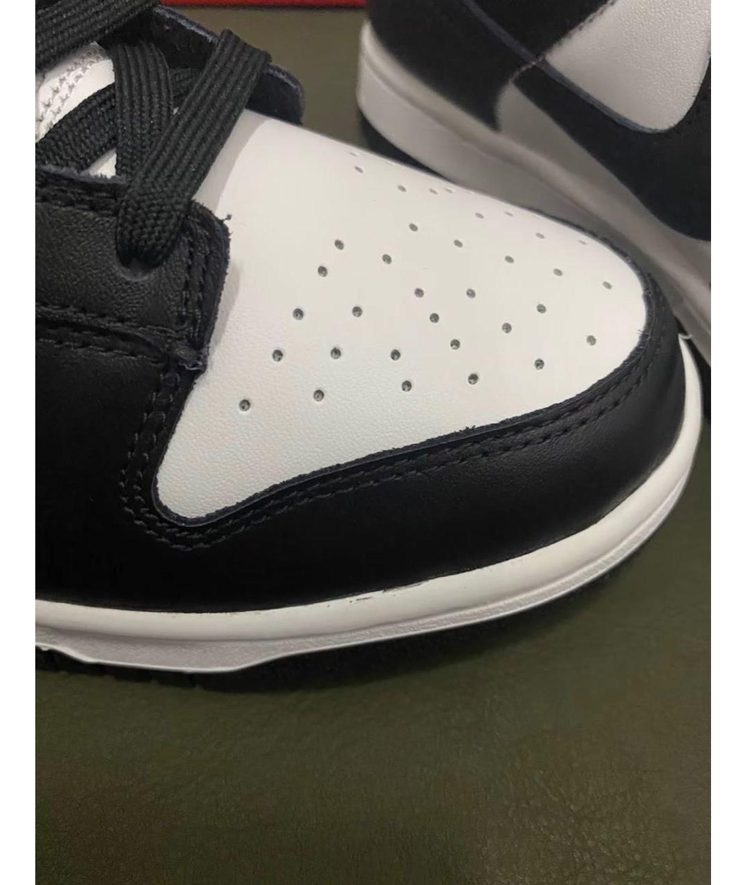 NIKE Черные кожаные низкие кроссовки / кеды, фото 6
