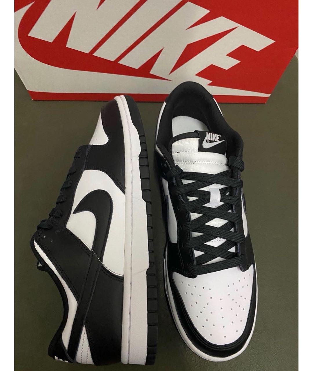 NIKE Черные кожаные низкие кроссовки / кеды, фото 5